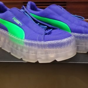 Fenty Puma Creepers Dazzling Blue & Green size 7.5